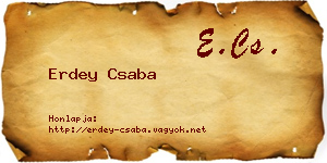 Erdey Csaba névjegykártya