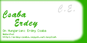 csaba erdey business card